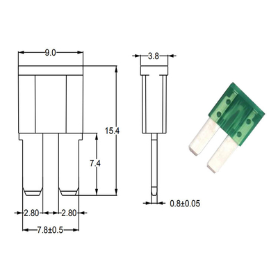 MICRO2 Автомобильные предохранители для лопастей 32V 10A Красный для Ford Tap Adapter Мини-держатель предохранителя для лопастей
